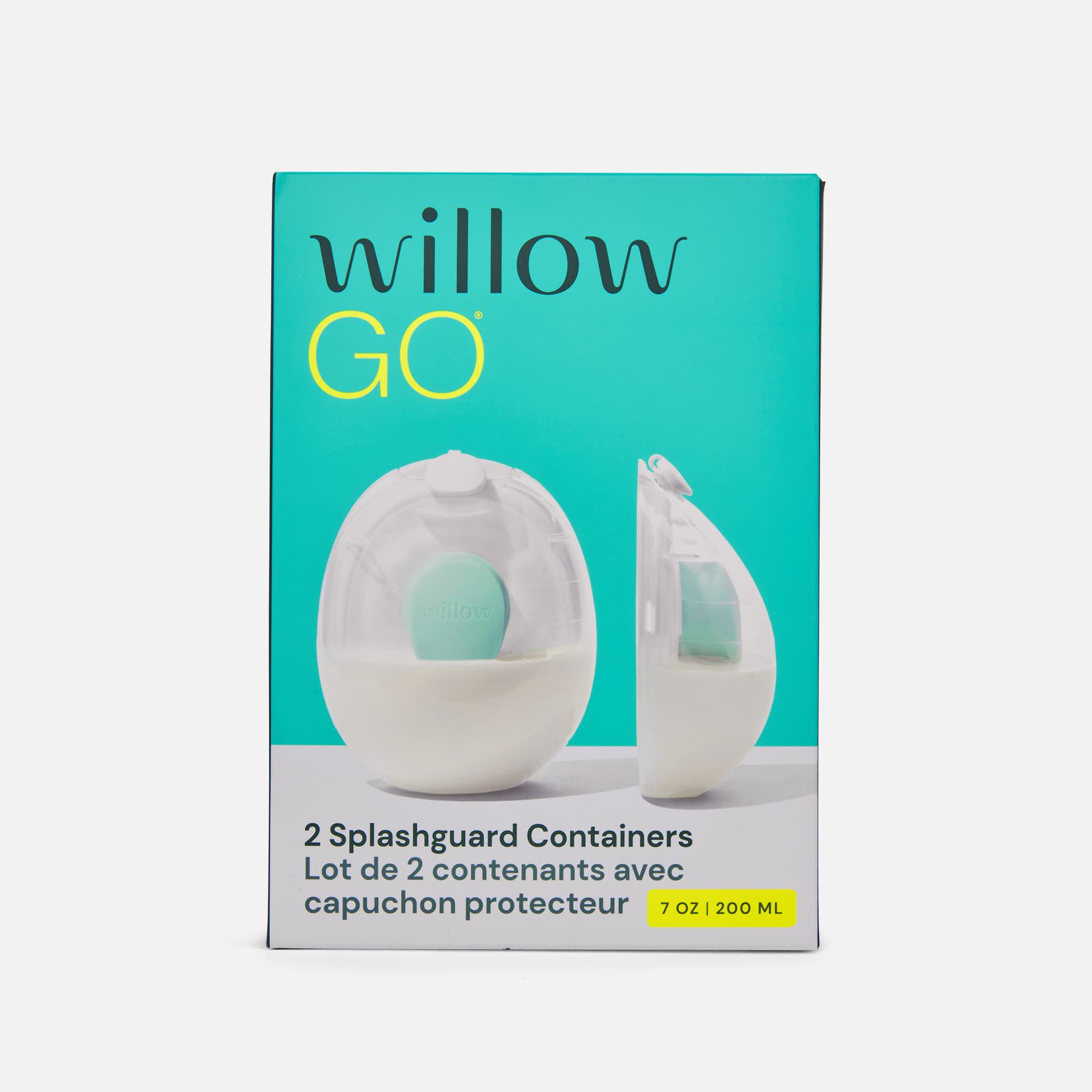 Willow Go Splashguard Breast Milk Container Set, 7-oz. Capacity (2-Pack), , large