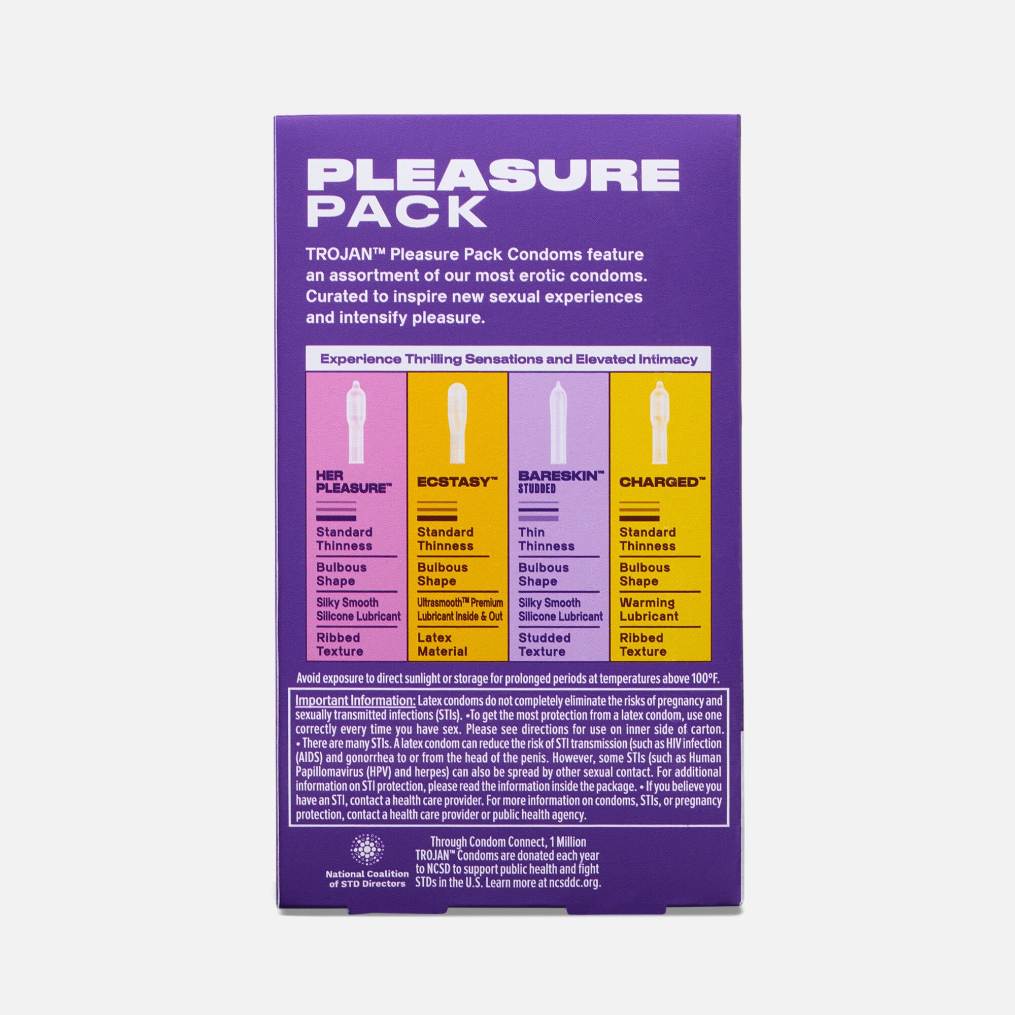 Trojan Latex Condom Pleasure Pack Lubricated, 12 ct., , large