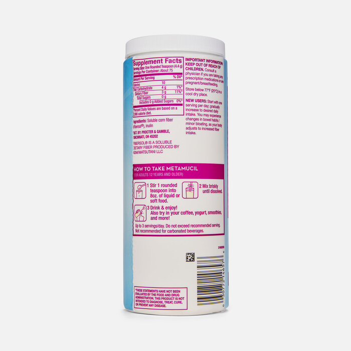 Metamucil Clear Fiber Blend Powder, Unflavored, 11.6 oz., , large