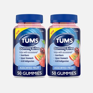 TUMS Antacid Gummy Bites, Assorted Fruit, 50 ct. (2-Pack)