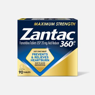 Zantac 360 Maximum Strength Acid Reducer, 20 mg Tablets, 90 ct.