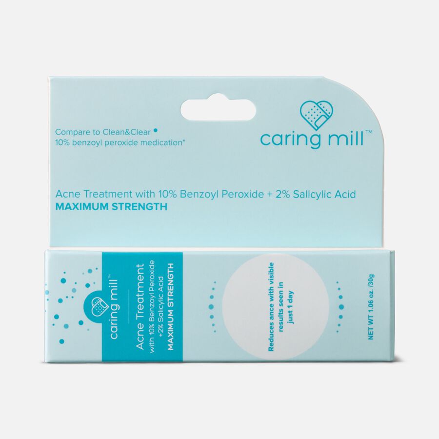 Caring Mill&trade; Acne Treatment, 10% Benzoyl Peroxide + 2% Salicylic Acid, 1.06 oz, , large image number 2