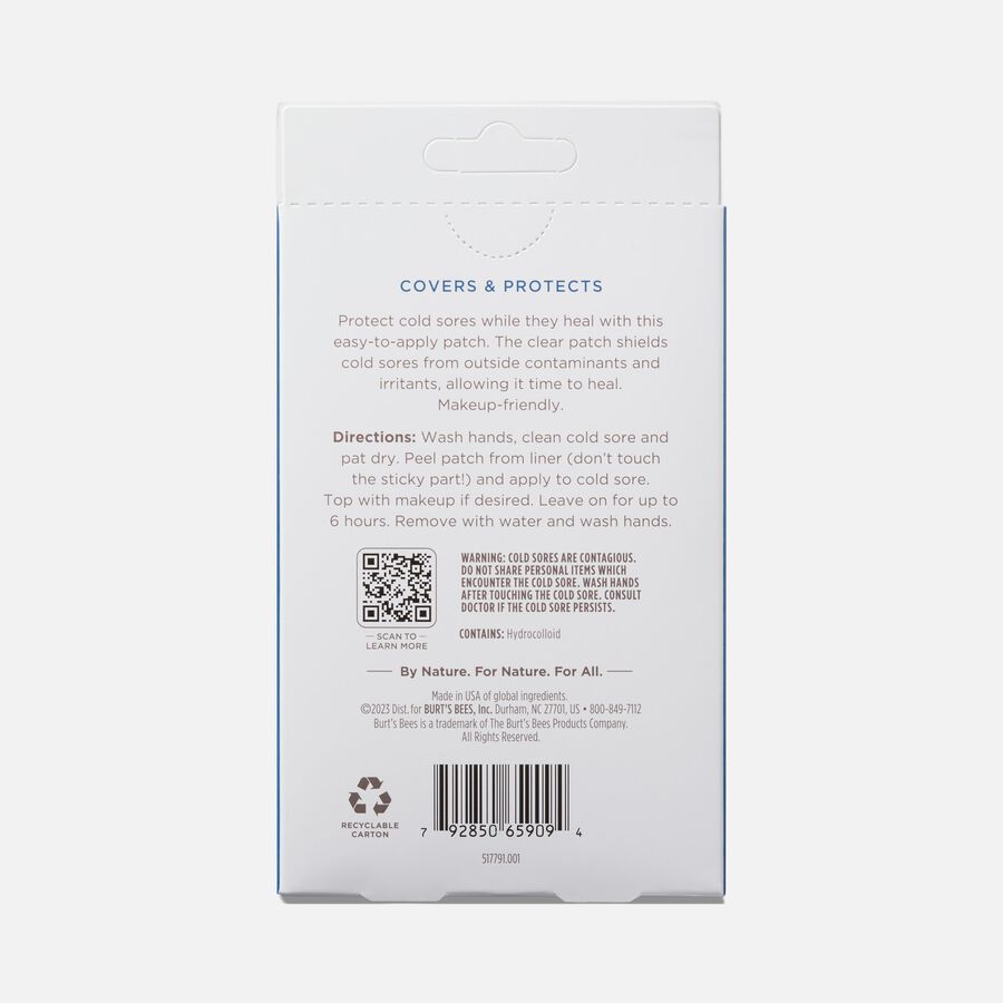 Burt's Bees Cold Sore Healing Patches, 12-Pack, , large image number 1
