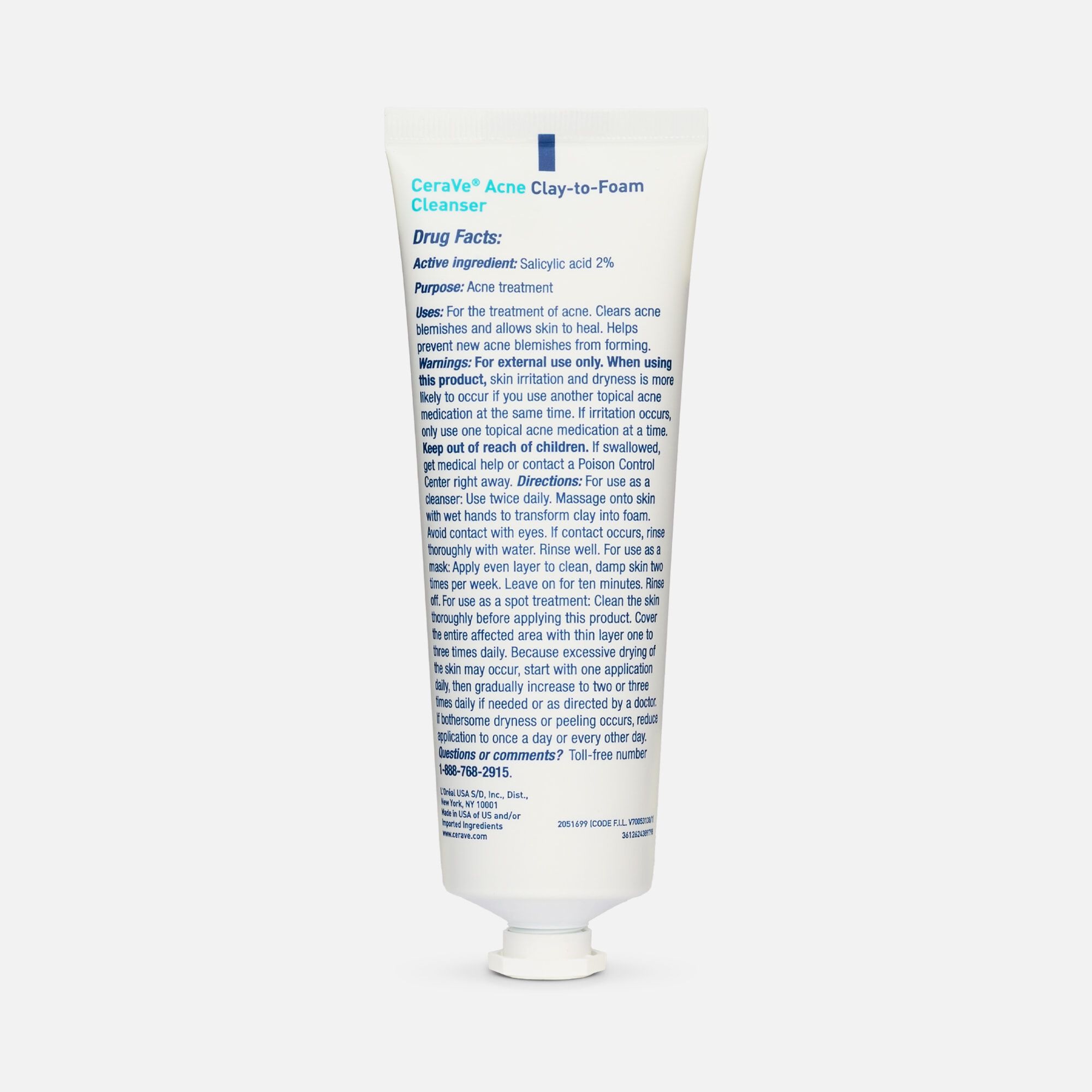 CeraVe® Acne Clay to Foam Cleanser, , large