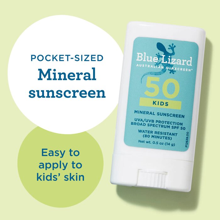 Blue Lizard Kids Mineral Sunscreen Stick, SPF 50, 0.5 oz., , large