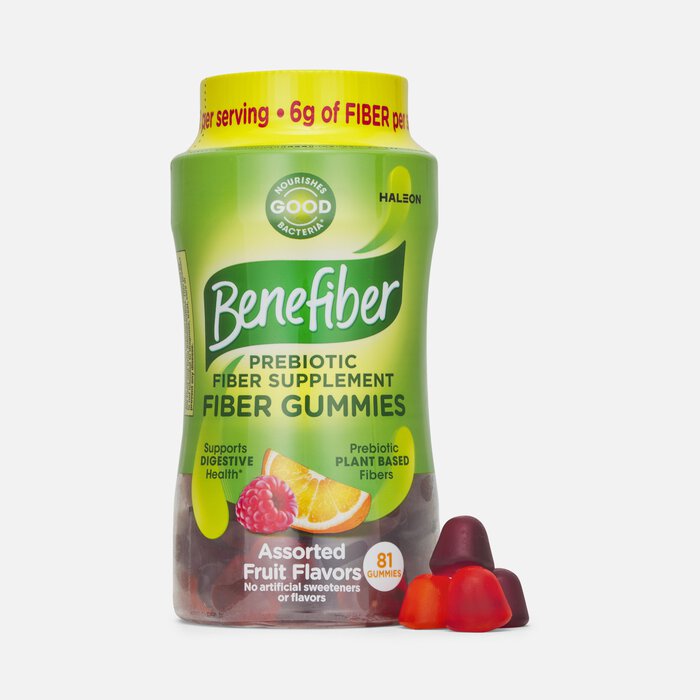 Benefiber Prebiotic Fiber Supplement Gummies for Digestive Health, Assorted Fruit, 81 ct., , large