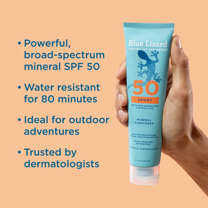 Blue Lizard Sport Mineral Sunscreen Lotion, SPF 50, 5 fl. oz., , large
