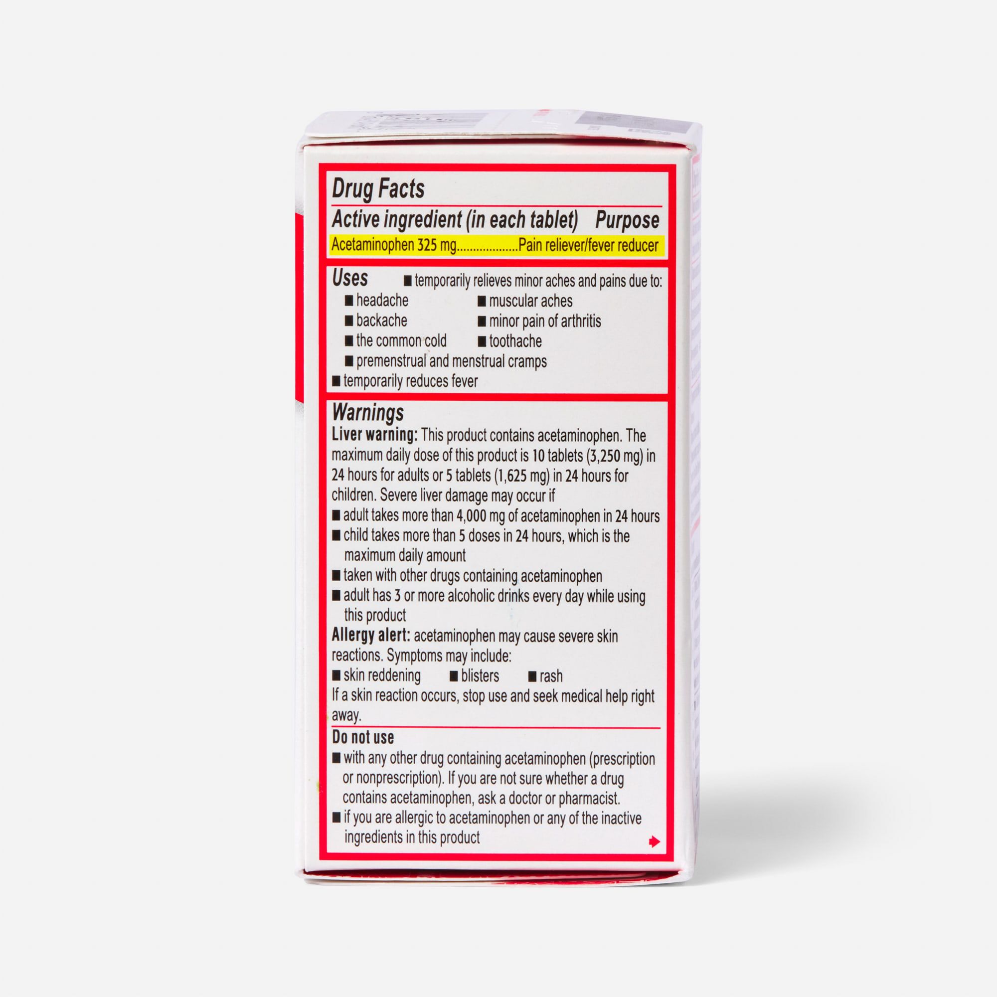Tylenol Regular Strength Tablets, 100 ct., , large