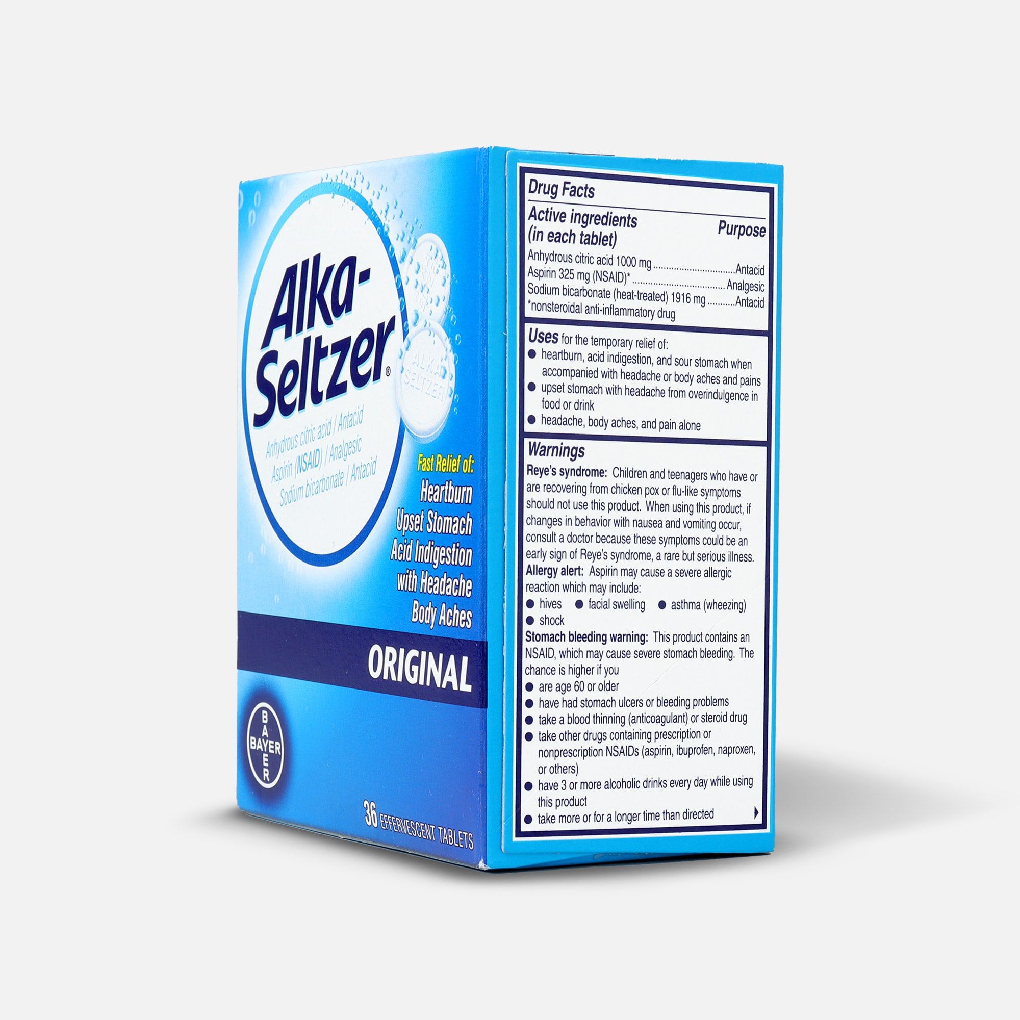 Alka-Seltzer Effervescent Tablets, 36 ct., , large
