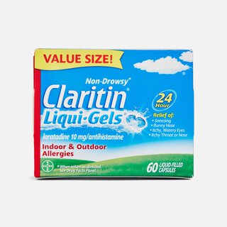 Claritin 24-Hour Non-Drowsy Allergy Relief Liqui-Gels, 60 ct.