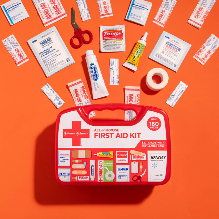 Johnson & Johnson All-Purpose First Aid Kit - 160 ct., , large
