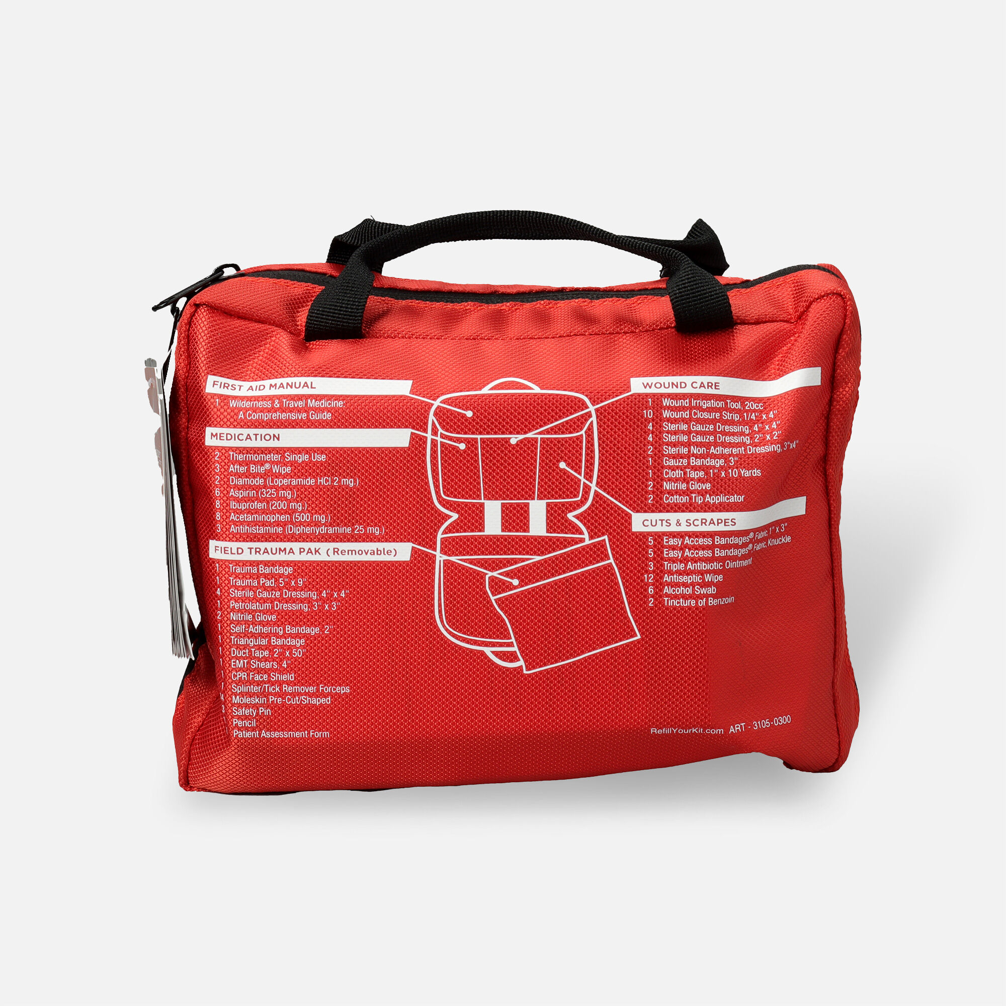 Adventure Medical Sportsman 300 First Aid Kit with CPR Face Shield, 127 pc., , large