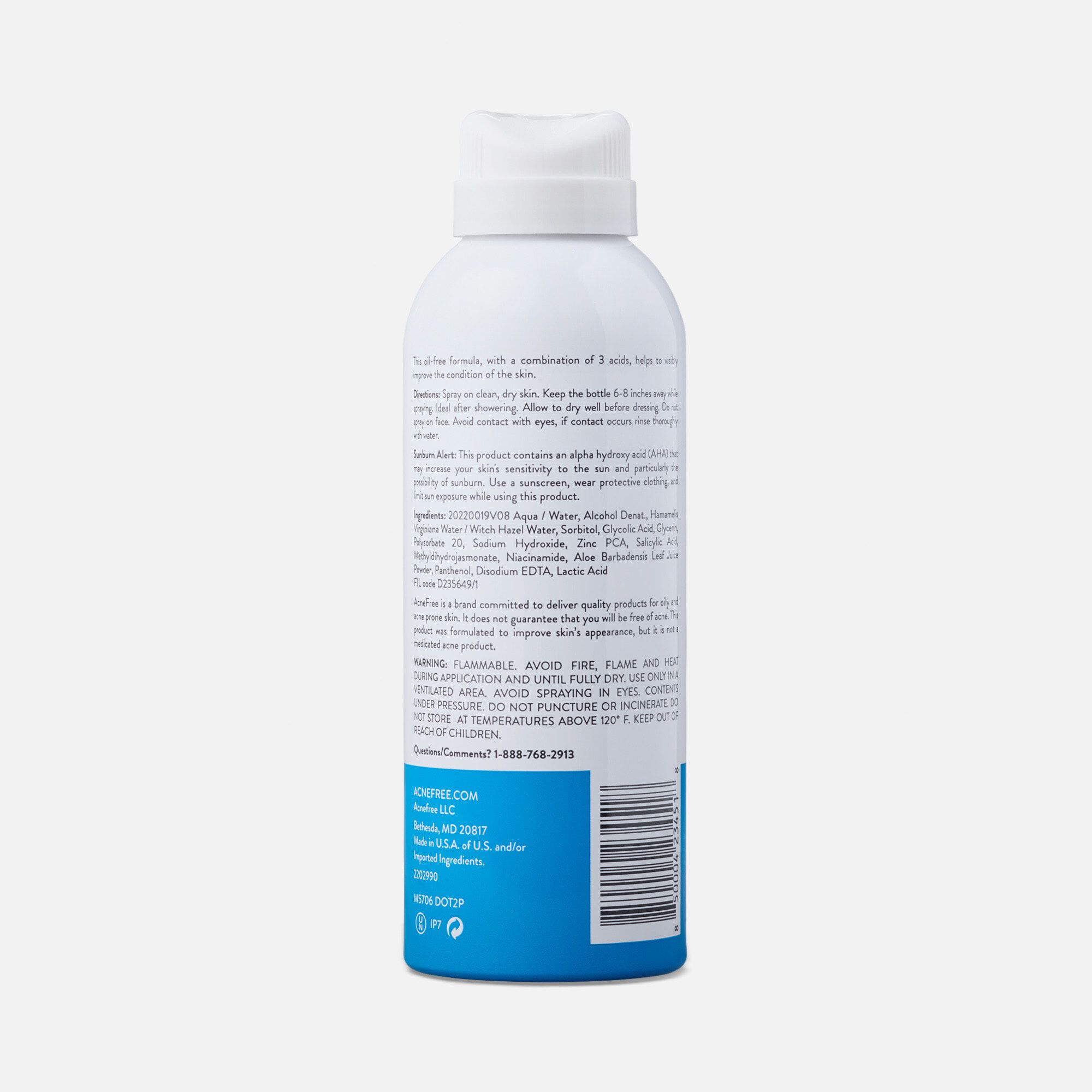 AcneFree Salicylic Acid Body Clearing Spray, 5 oz., , large