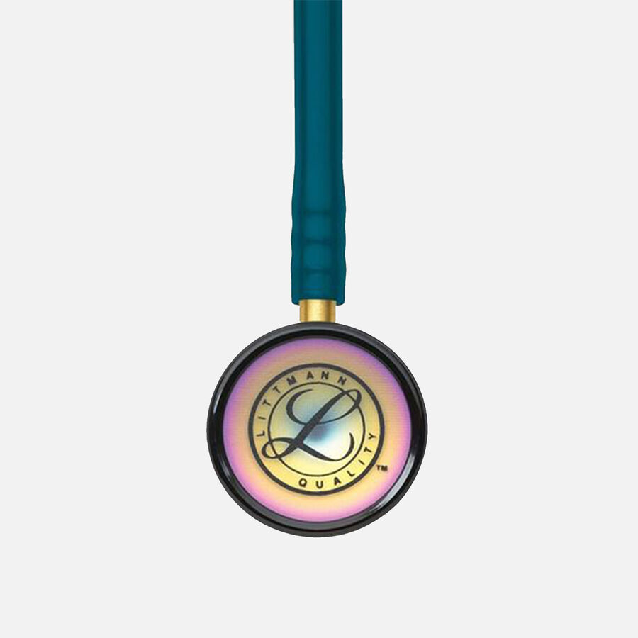 Littmann Classic II Pediatric Stethoscope, Caribbean Blue Tube with Rainbow Finish, 28", Caribbean Blue Tube with Rainbow Finish, large image number 2