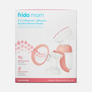 Frida Mom 2-in-1 Manual + Silicone Suction Breast Pump