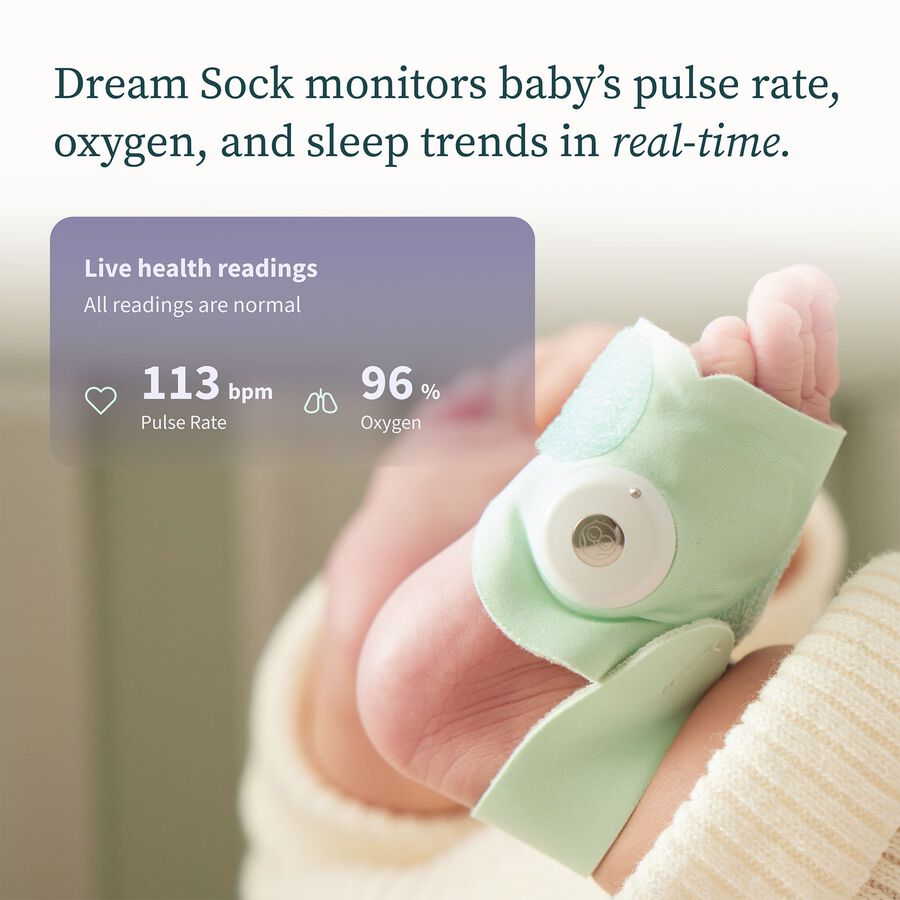 Owlet Dream Sock Baby Monitor, Mint, Mint, large image number 2
