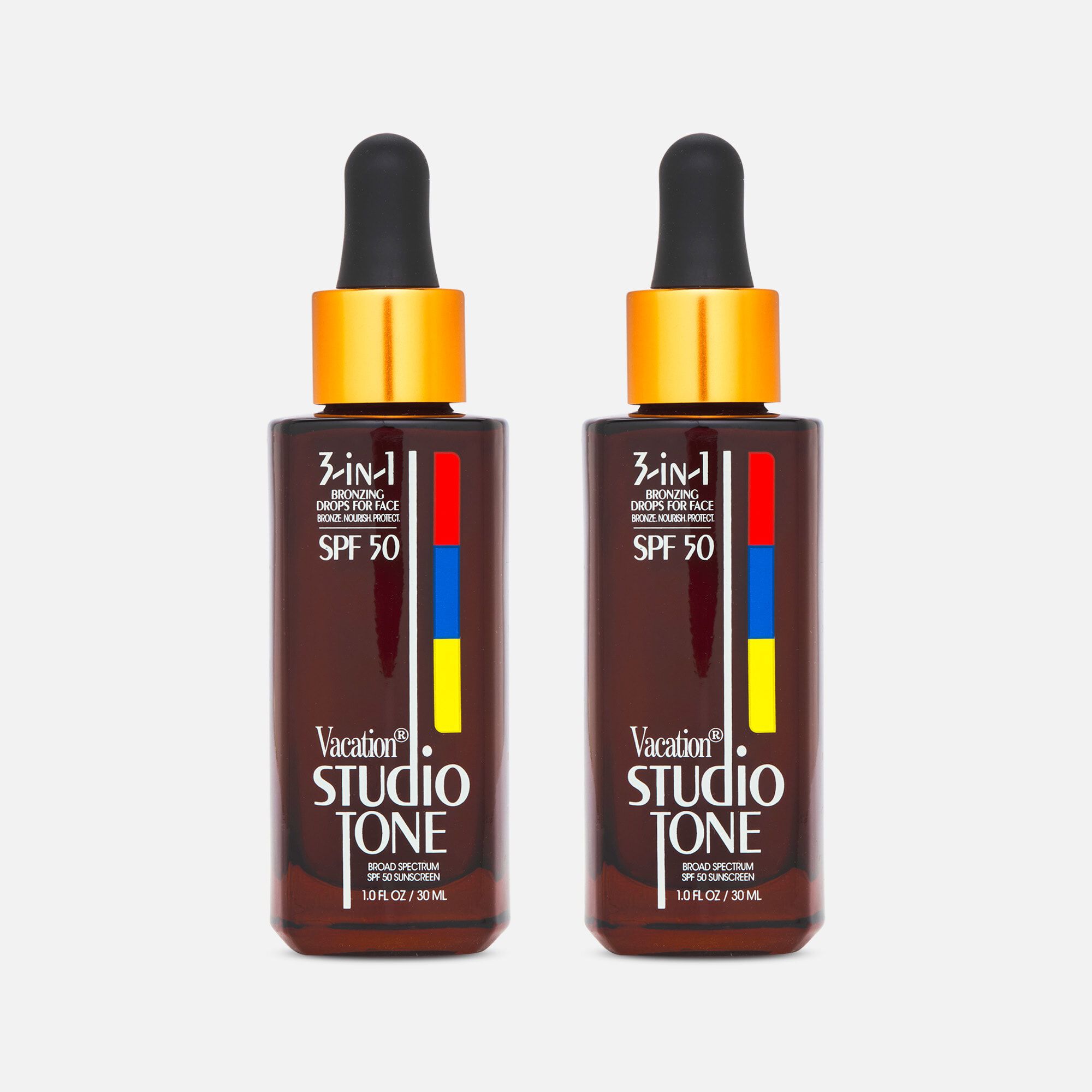 Vacation Studio Tone SPF 50 Bronzing Drops for Face, 1 oz. (2-Pack), , large