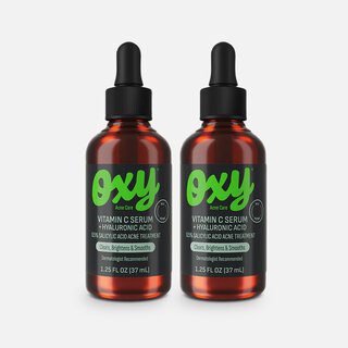 OXY Acne Care Vitamin C Serum + Hyaluronic Acid Acne Treatment, 1.25 fl oz. (2-Pack)