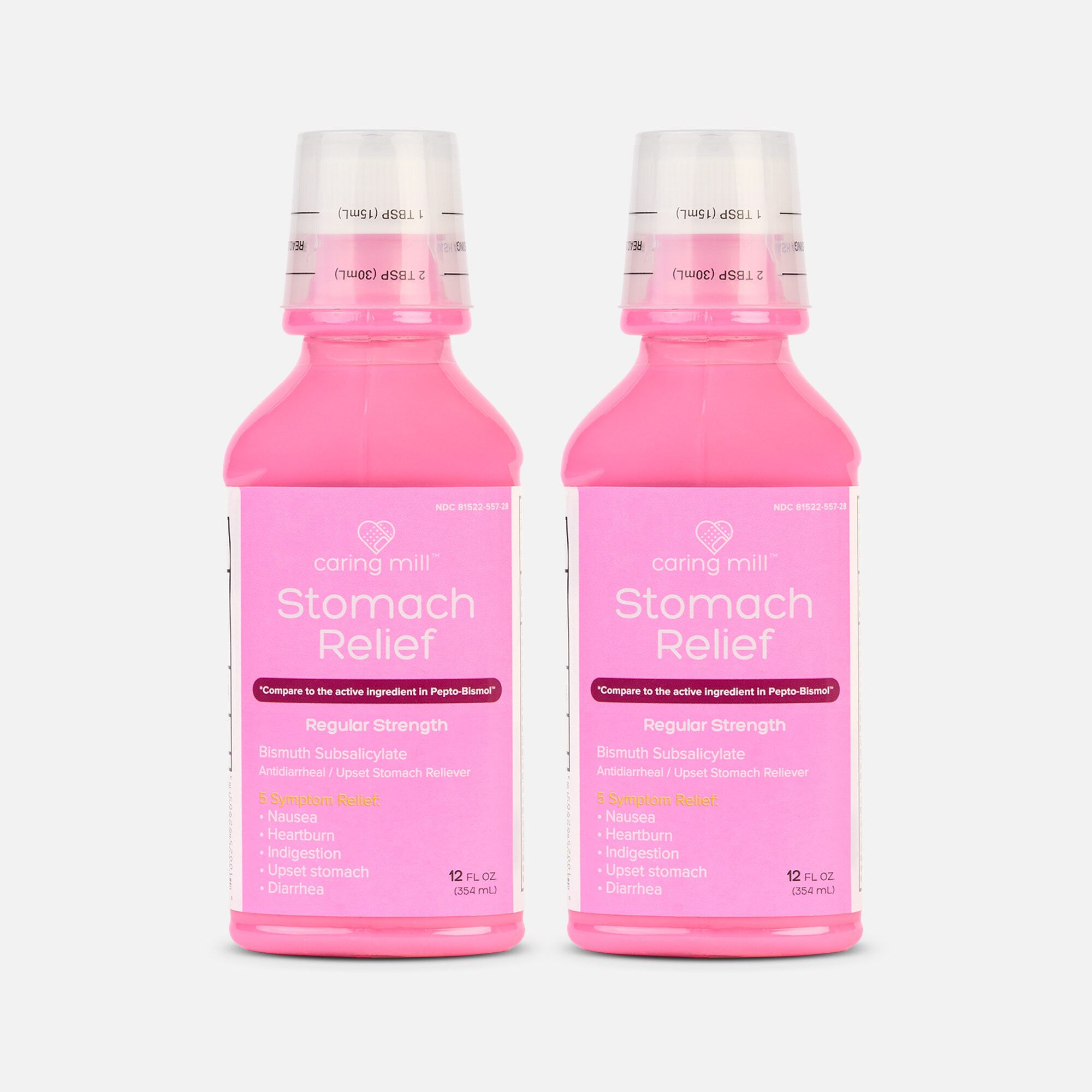 Caring Mill™ 5-Symptom Stomach Relief Liquid, Original, 12 oz. (2-Pack), , large