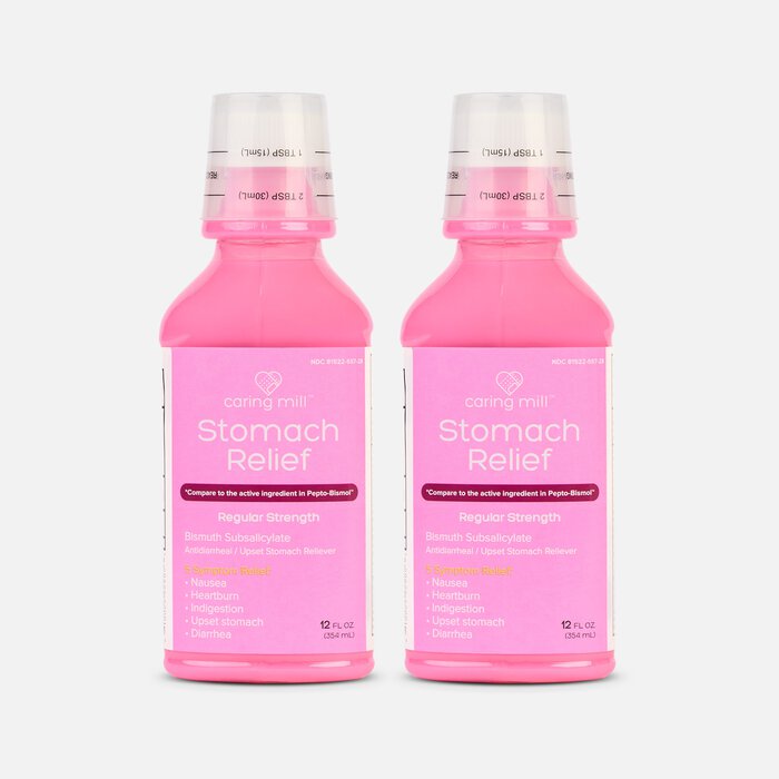 Caring Mill™ 5-Symptom Stomach Relief Liquid, Original, 12 oz. (2-Pack), , large