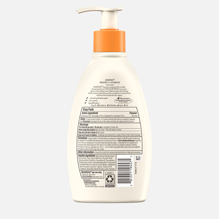 Aveeno Protect + Hydrate Body Lotion, SPF 60, , large