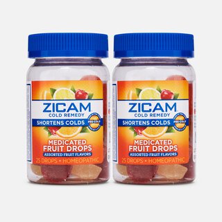 Zicam Cold Remedy Medicated Fruit Drops, 25 ct. (2-Pack)