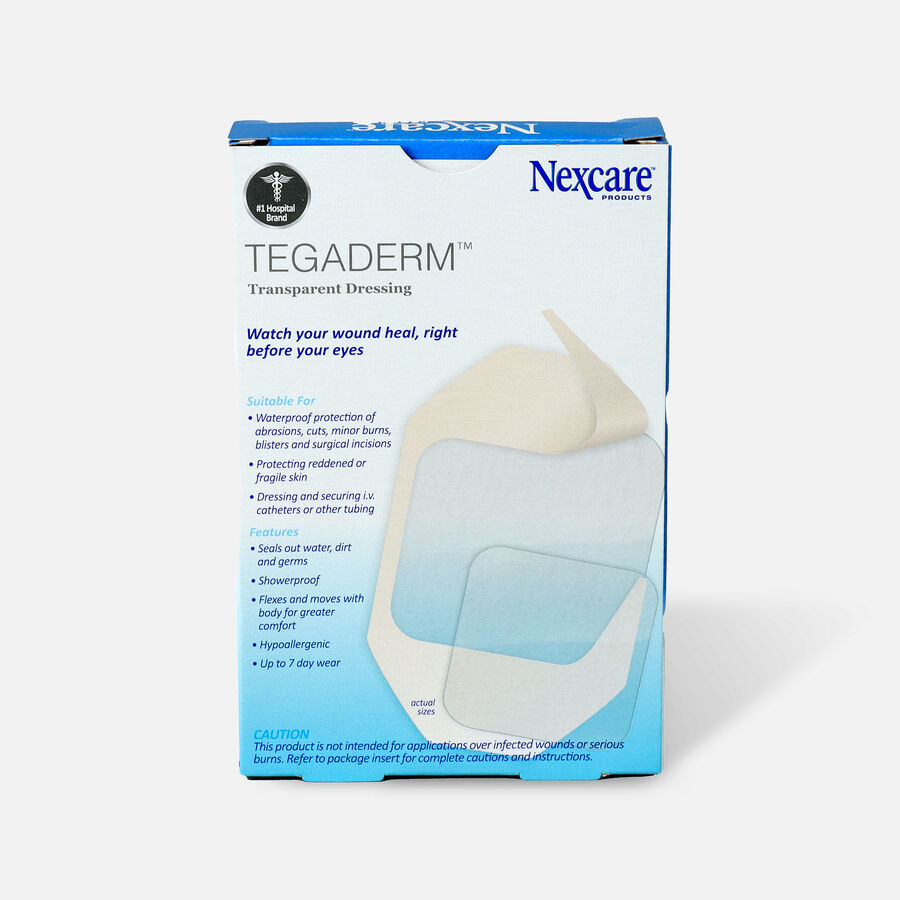 Nexcare Tegaderm Waterproof Transparent Dressing Assorted Pack, 10 ct., , large image number 1