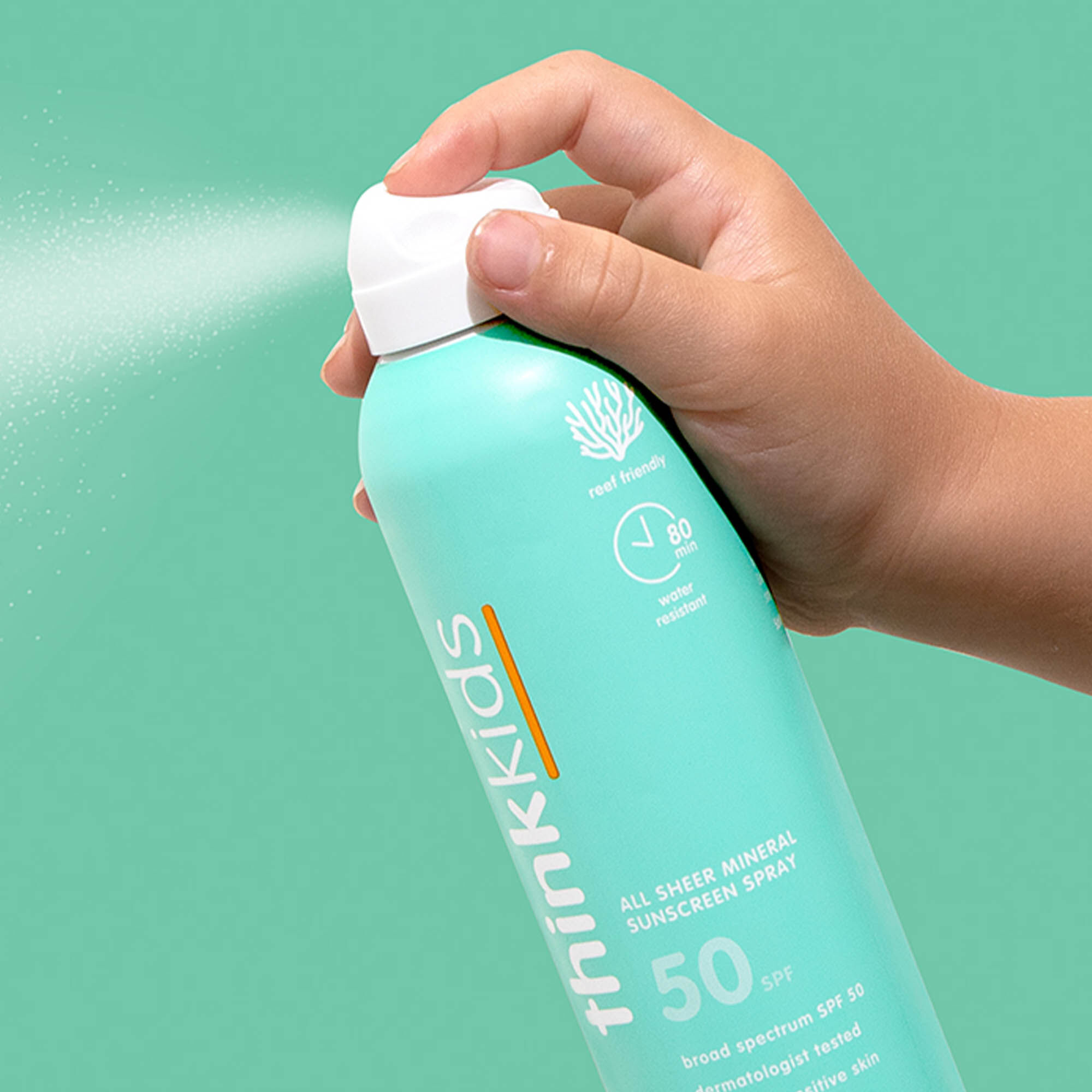 thinkkids SPF 50  All Sheer Mineral Sunscreen Spray,  6 fl oz., , large