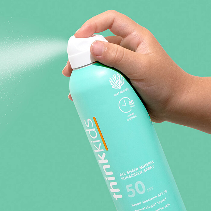 thinkkids SPF 50 All Sheer Mineral Sunscreen Spray, 6 fl oz., , large
