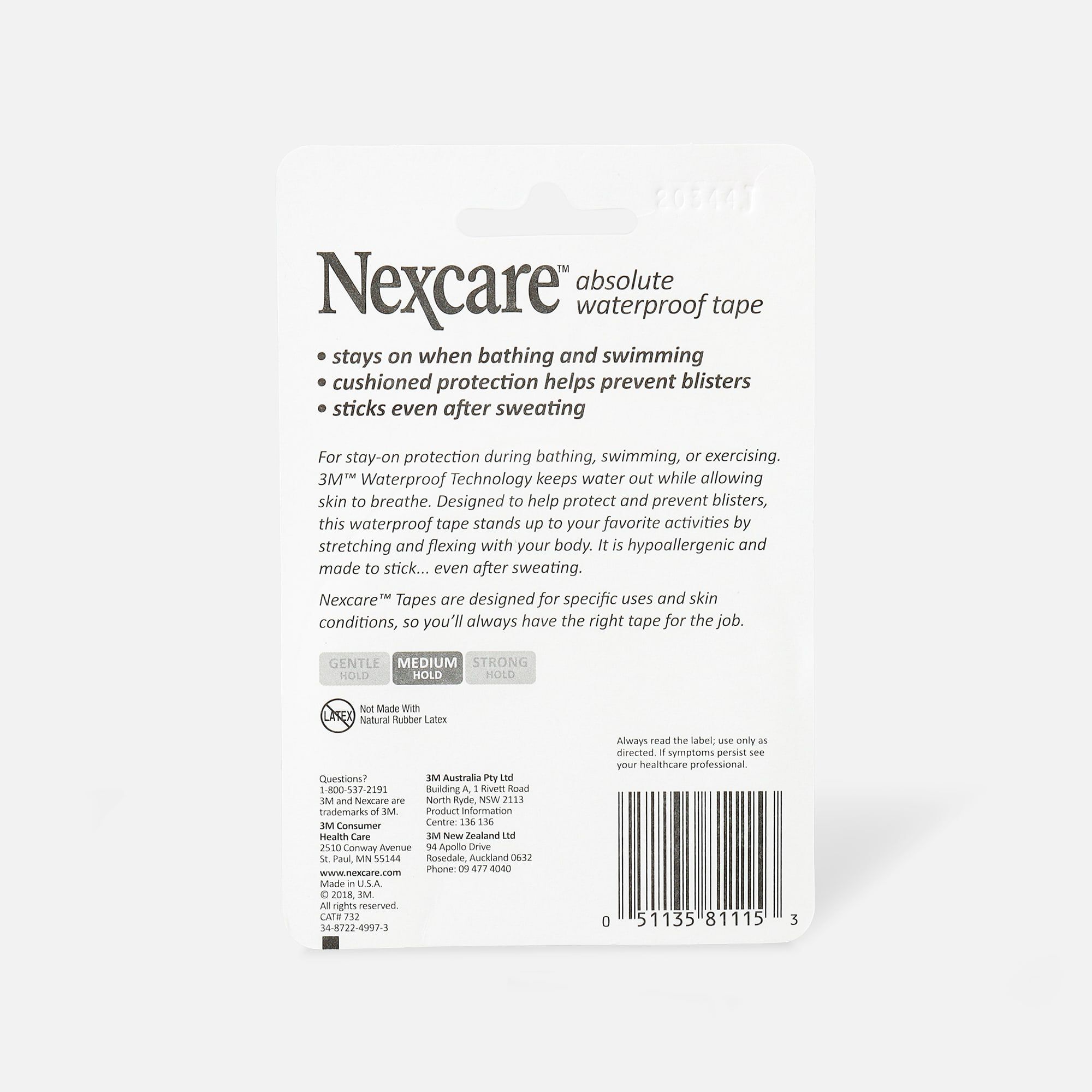 Nexcare Absolute Waterproof Tape, 1-1/2 x 5 yds., , large