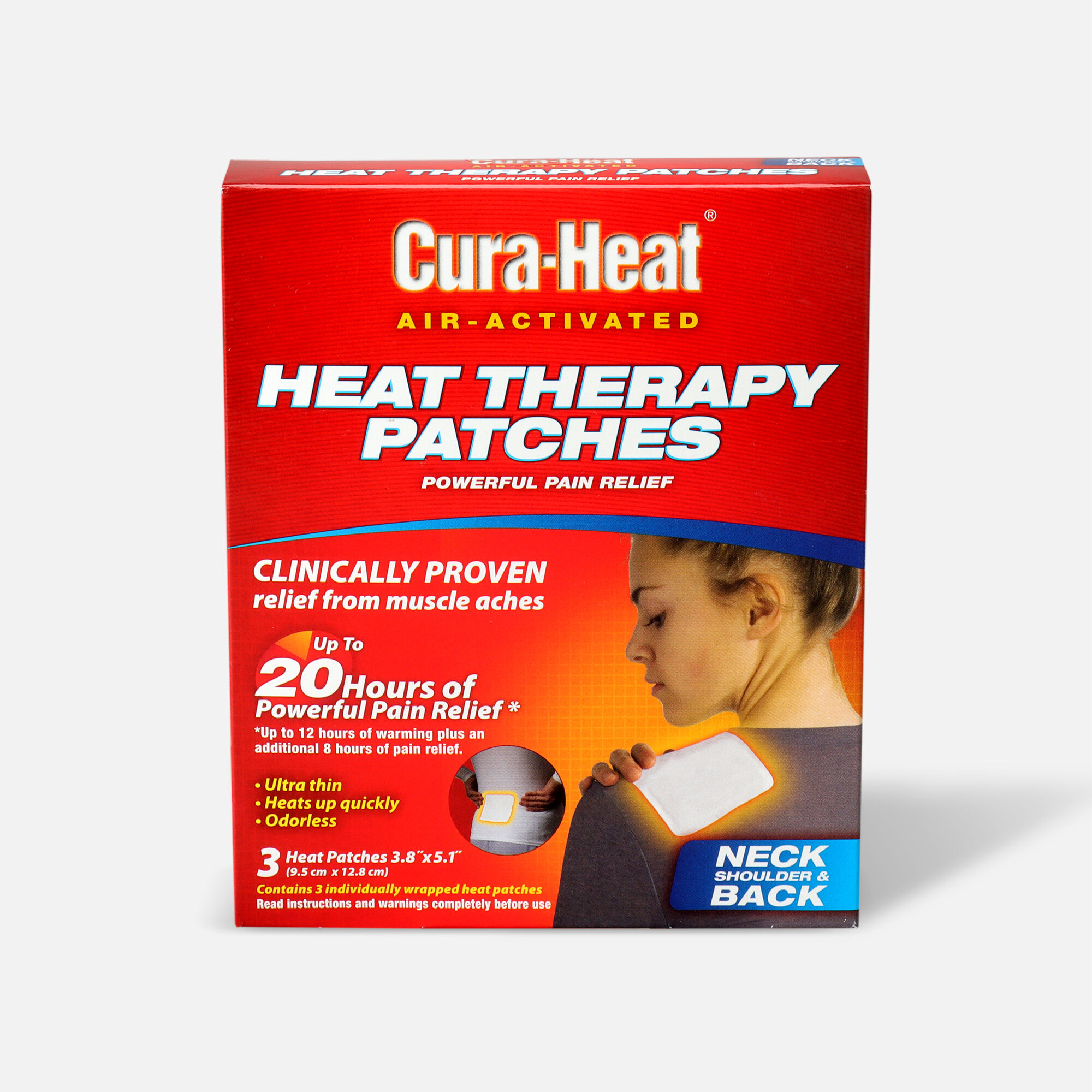 Cura-Heat Therapeutic HeatPacks for Back, Shoulder, and Neck Pain, 3 ct., , large