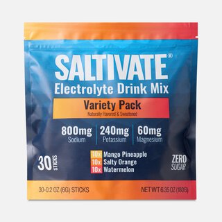 Saltivate® Electrolyte Drink Mix, Zero Sugar, Variety Pack, 30 Stick Packs