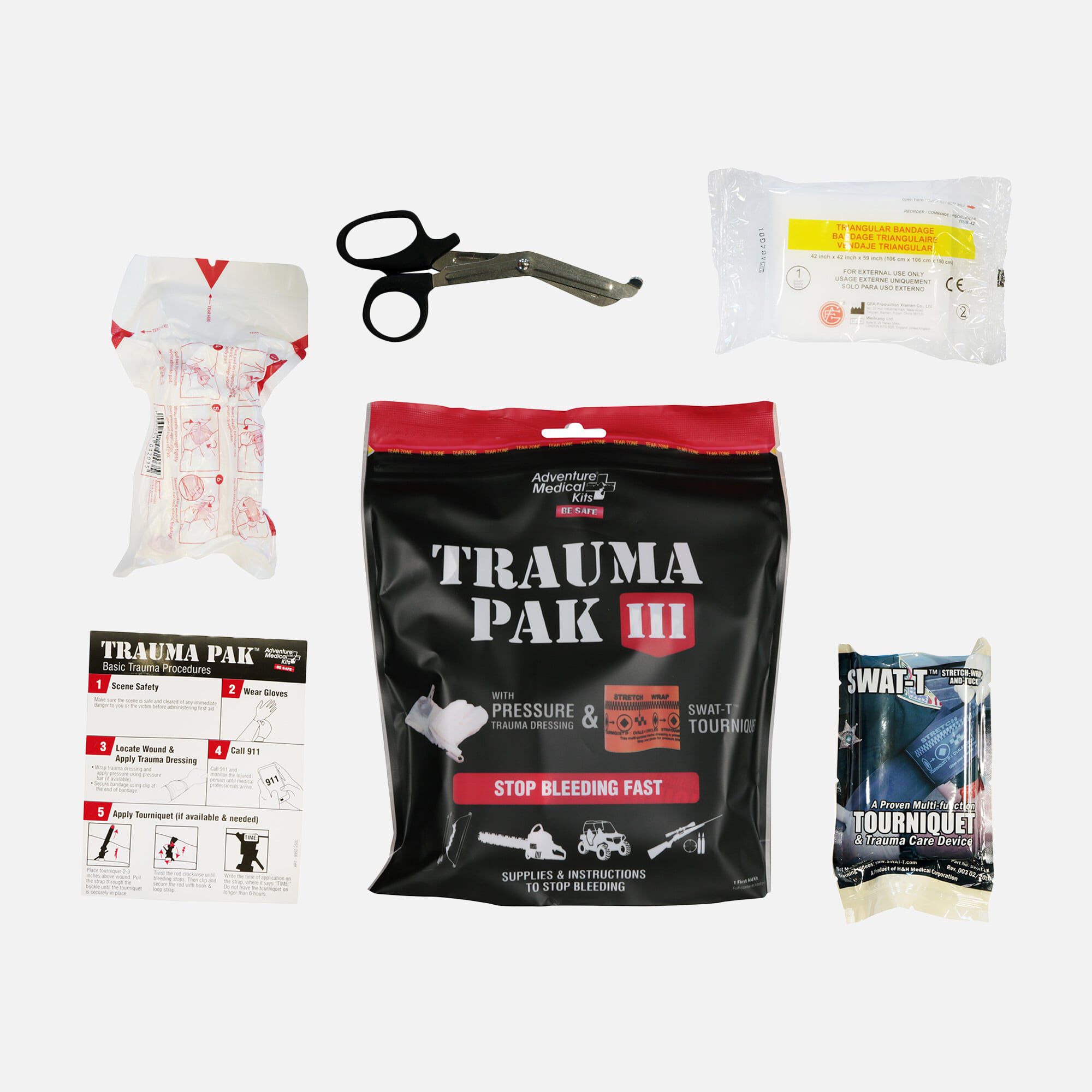 Adventure Medical Kits Trauma Pak III with Tourniquet, 7 pc., , large