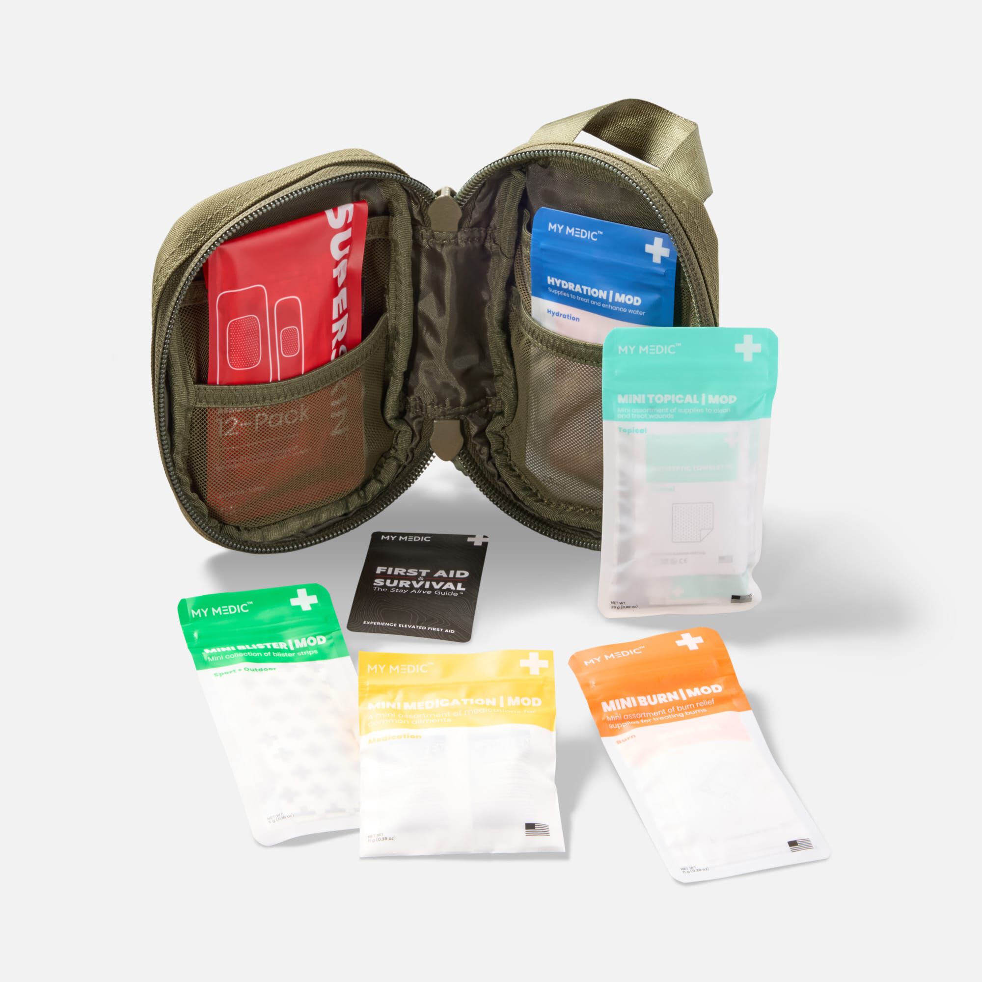 My Medic® Sidekick Individual First-aid Kit, Standard, Green, Green, large