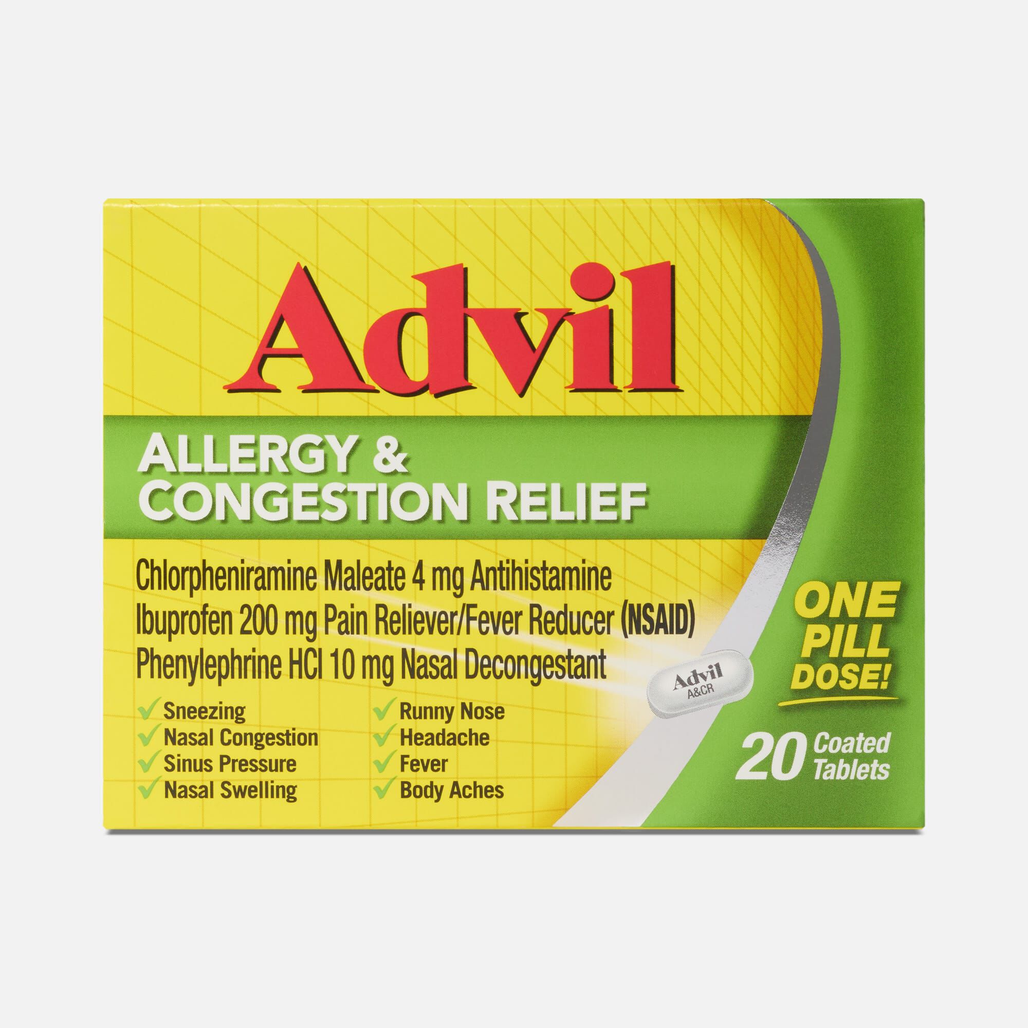 Advil® Allergy & Congestion Relief Tablets, 20 ct.