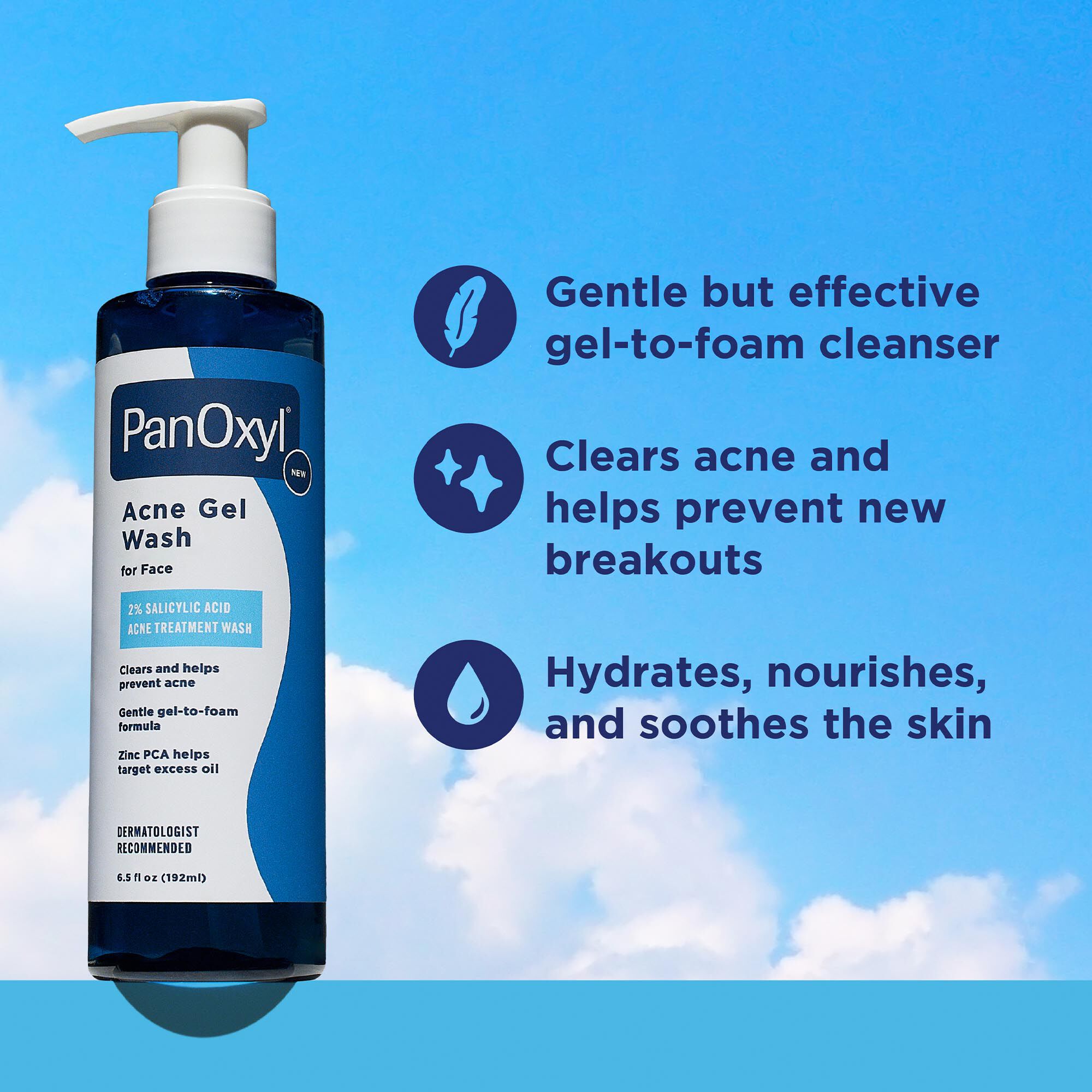 PanOxyl Acne Gel Wash 2% Salicylic Acid, 6.5 oz., , large