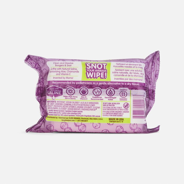 Boogie Wipes Saline Nose Wipes, Grape Scent, 30 ct., , large