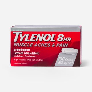 Tylenol 8 HR Muscle Aches and Pain Caplets, 100 ct.