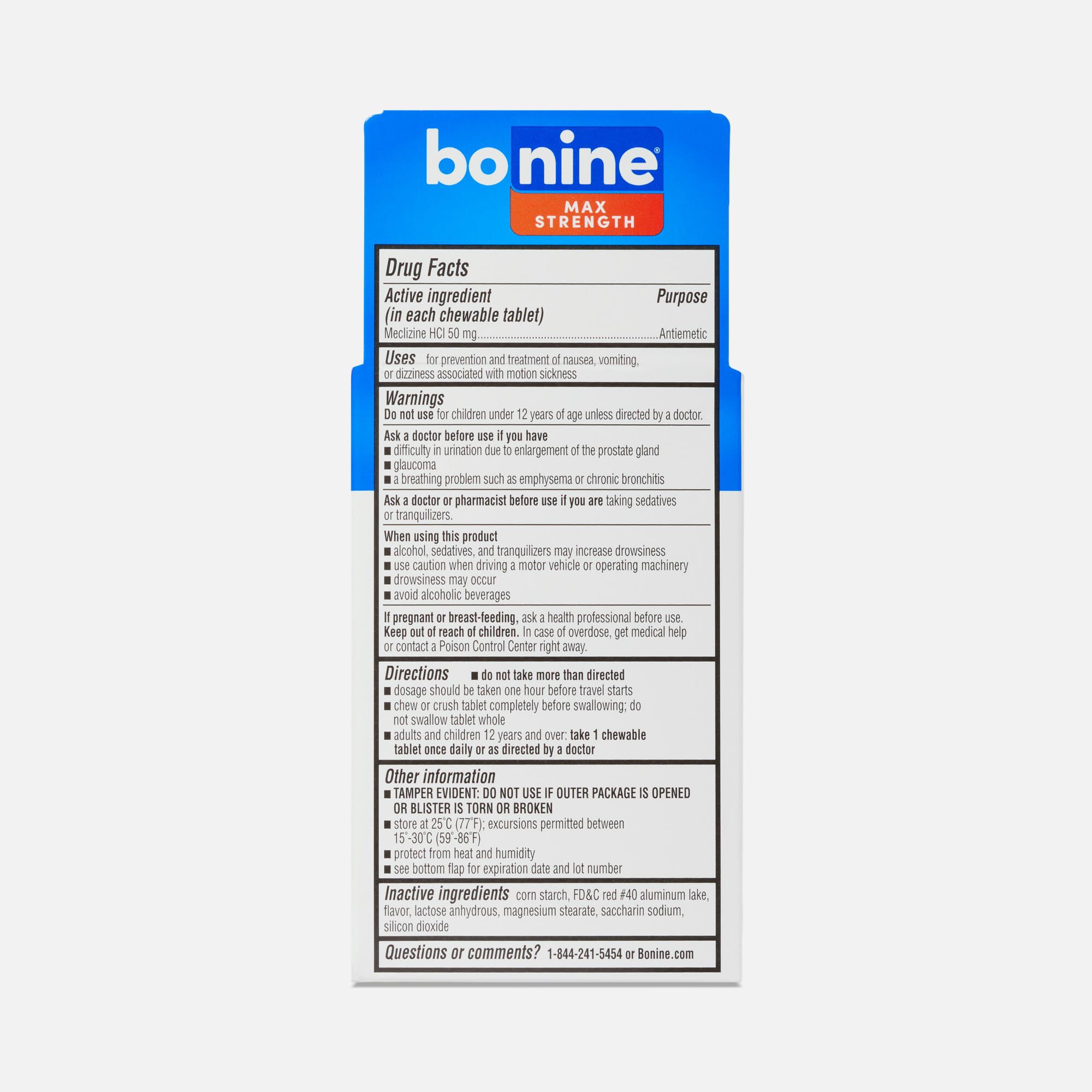 Bonine® MAX Motion Sickness Relief Chewable Tablets, Peppermint, 16 ct., , large