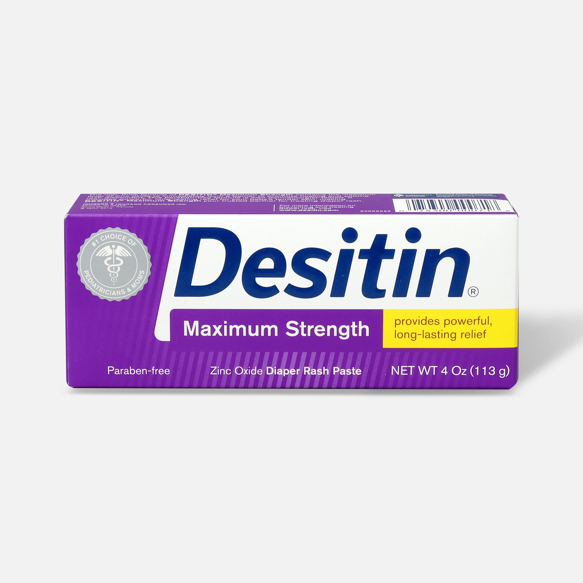 Desitin Maximum Strength Zinc Oxide Diaper Rash Paste, 4 oz., , large