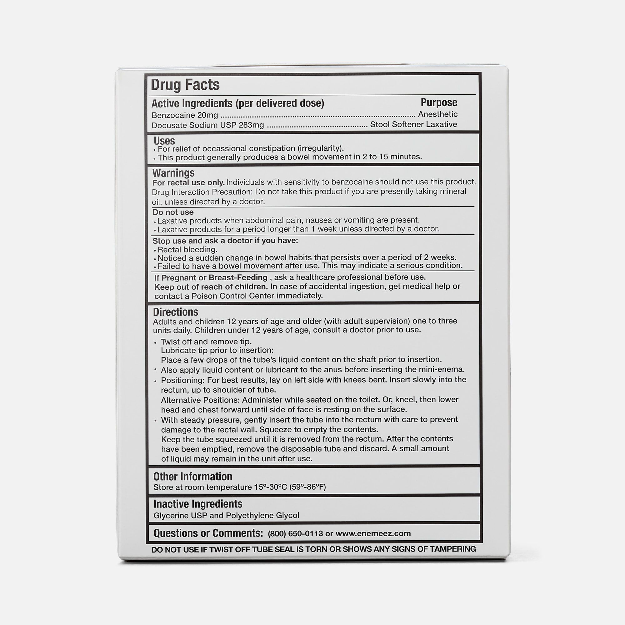 ENEMEEZ®  Mini-Enema Docusate Sodium 283 mg, 30 ct., , large