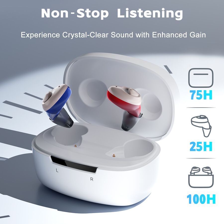 Ceretone Torch Rechargeable In-The-Canal OTC Hearing Aids, Pair, , large image number 3
