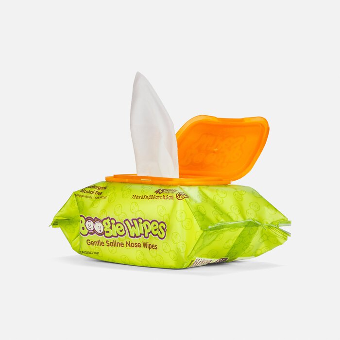 Boogie Wipes Saline Nose Wipes, Fresh Scent, 45 ct. (2-Pack), , large