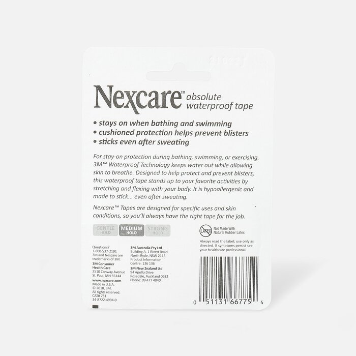Nexcare Absolute Waterproof Tape, 1" x 5 yds., , large
