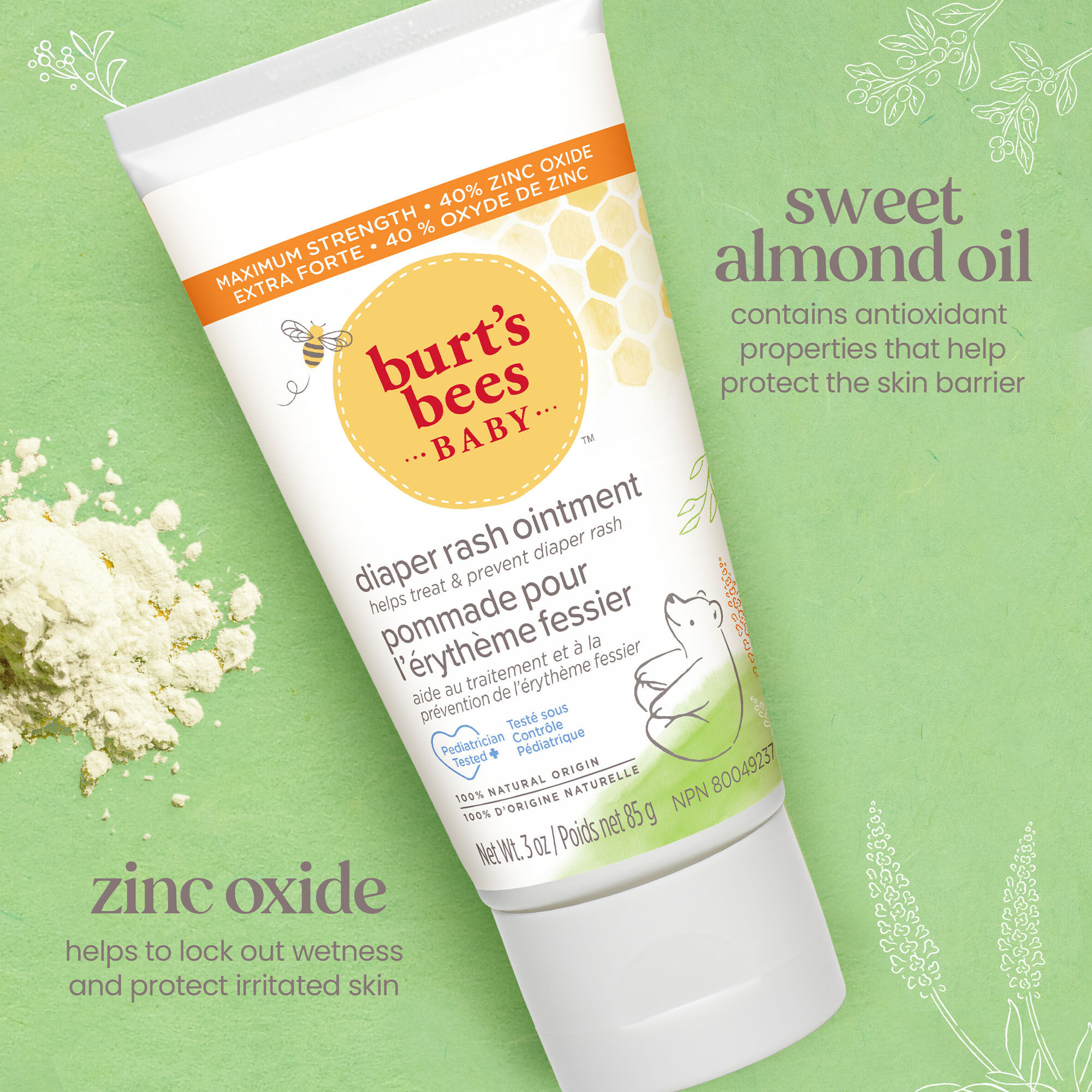Burt's Bees Baby 100% Natural Origin Diaper Rash Ointment, 3 oz., , large
