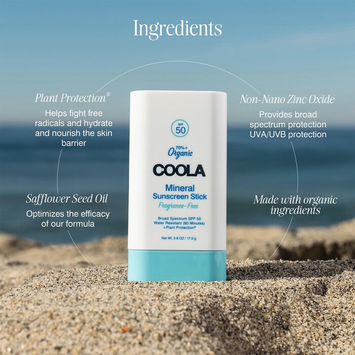 COOLA Mineral Organic Sunscreen Stick (SPF 50), , large
