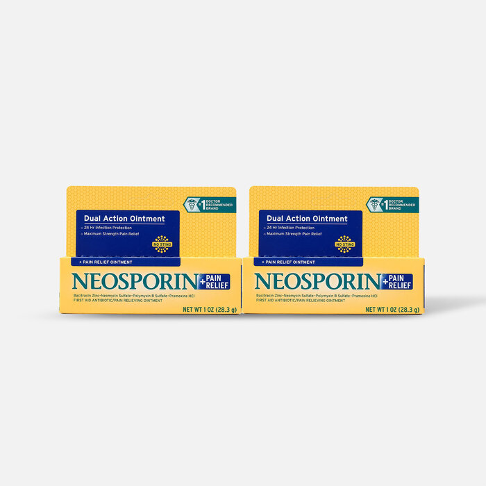 Neosporin Plus Pain Relief, Maximum Strength Antibiotic Ointment, 1 oz. (2-Pack), , large