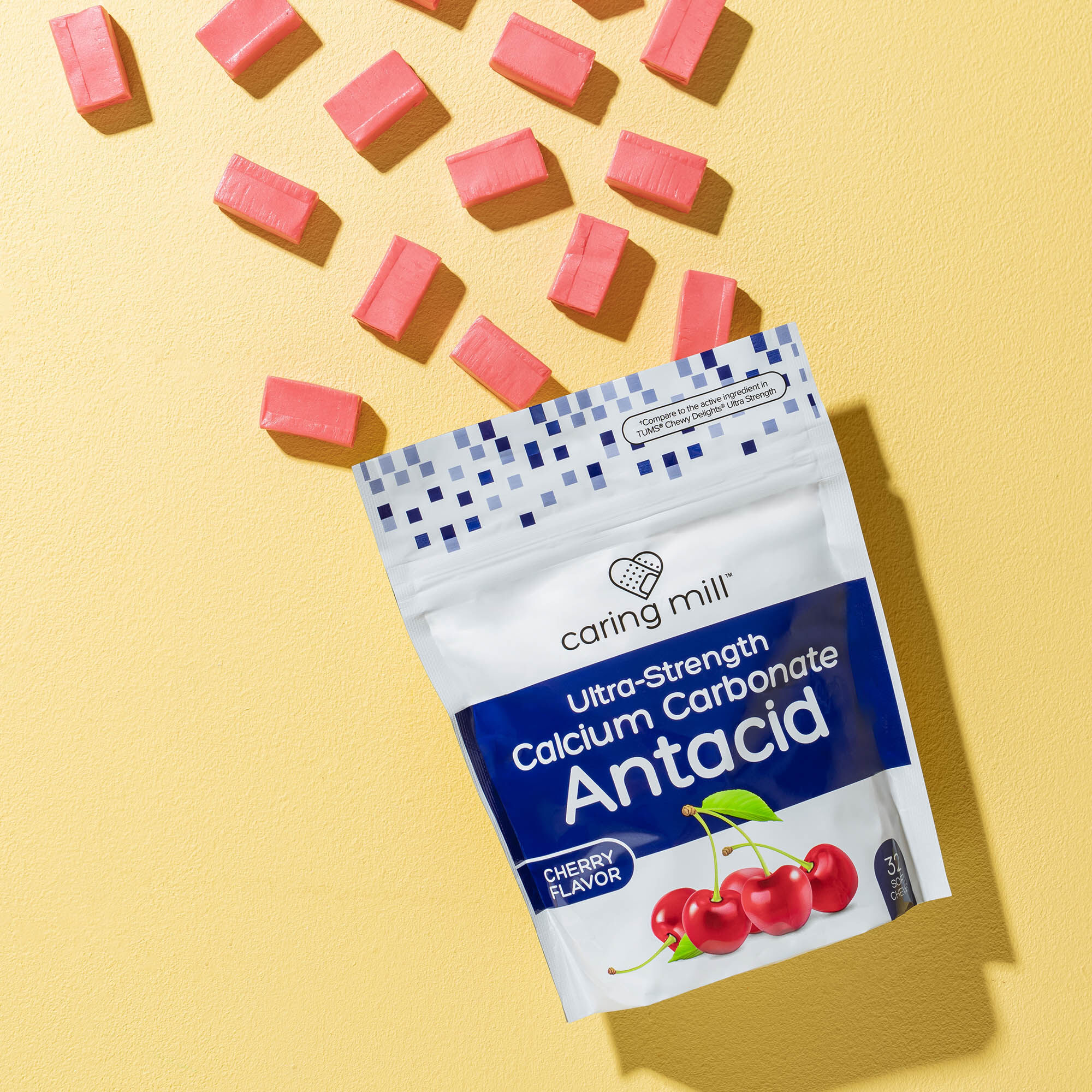 Caring Mill™ Antacid Soft Chews, Cherry, 32 ct., , large