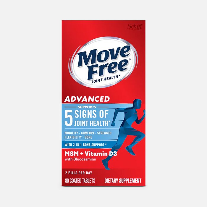 Schiff® Move Free® Advanced MSM + Vitamin D3 Glucosamine Chondroitin Joint Supplement, 80 ct., , large