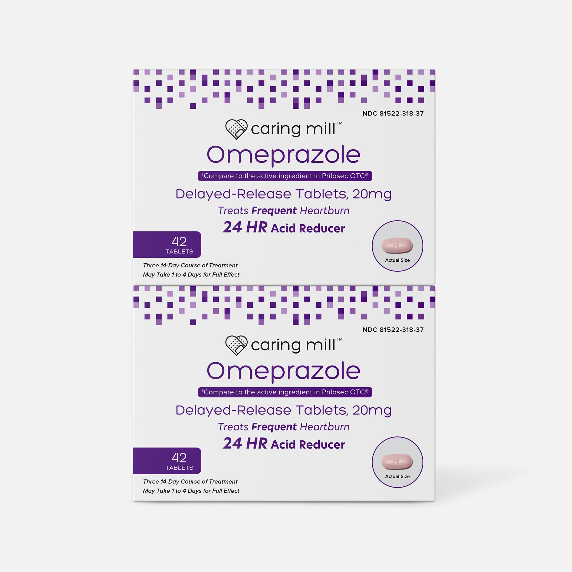Caring Mill™ Omeprazole Delayed Release Tablets, 42 ct. (2-Pack), , large